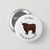 Hochland Cow Cartoon Button (Vorne & Hinten)