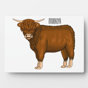 Hochland Cow Cartoon Fotoplatte