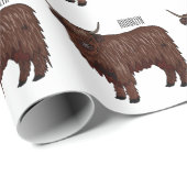 Hochland Cow Cartoon Geschenkpapier (Rolleneckpunkt)