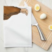 Hochland Cow Cartoon Geschirrtuch (Viertel Falte)