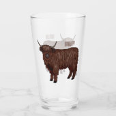 Hochland Cow Cartoon Glas (Rückseite)