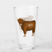 Hochland Cow Cartoon Glas (Rückseite)