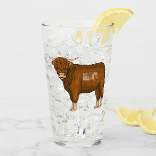 Hochland Cow Cartoon Glas
