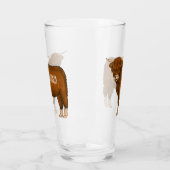 Hochland Cow Cartoon Glas (Links)