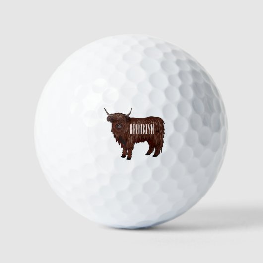 Hochland Cow Cartoon Golfball (Vorderseite)