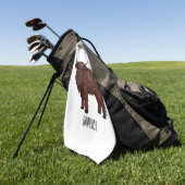 Hochland Cow Cartoon Golfhandtuch (Gras)