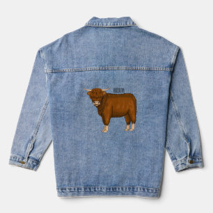Hochland Cow Cartoon Jeansjacke