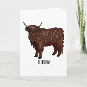 Hochland Cow Cartoon Karte