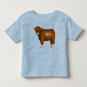 Hochland Cow Cartoon Kleinkind T-shirt