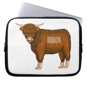 Hochland Cow Cartoon Laptopschutzhülle