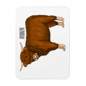 Hochland Cow Cartoon Magnet (Vertikal)