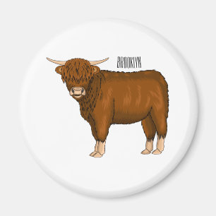 Hochland Cow Cartoon Magnet