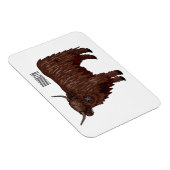Hochland Cow Cartoon Magnet (Rechte Seite)