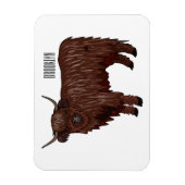 Hochland Cow Cartoon Magnet (Vertikal)
