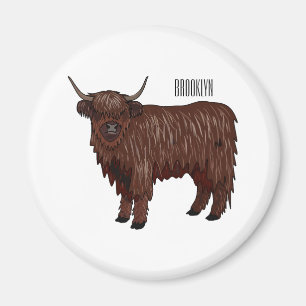 Hochland Cow Cartoon Magnet