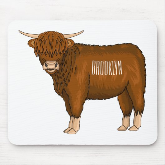 Hochland Cow Cartoon Mousepad (Vorne)