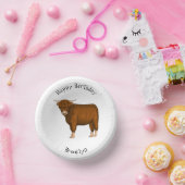 Hochland Cow Cartoon Pappteller (Party)