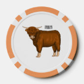 Hochland Cow Cartoon Pokerchips (Rückseite)