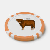 Hochland Cow Cartoon Pokerchips (Einzeln)