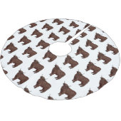 Hochland Cow Cartoon Polyester Weihnachtsbaumdecke (Schrägansicht)