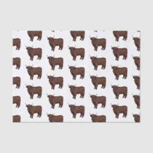 Hochland Cow Cartoon Seidenpapier