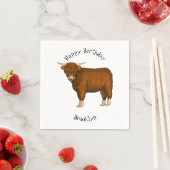 Hochland Cow Cartoon Serviette (Beispiel)