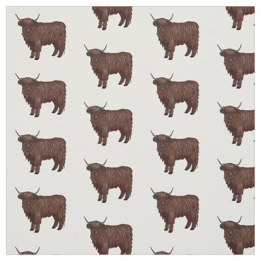 Hochland Cow Cartoon Stoff (Muster)