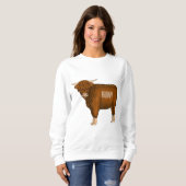Hochland Cow Cartoon Sweatshirt (Vorne ganz)