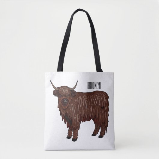 Hochland Cow Cartoon Tasche (Vorderseite)