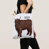 Hochland Cow Cartoon Tasche (Von Nahem)