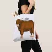 Hochland Cow Cartoon Tasche (Von Nahem)