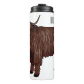 Hochland Cow Cartoon Thermosbecher (Vorderseite)