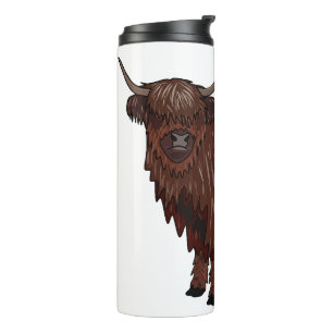 Hochland Cow Cartoon Thermosbecher
