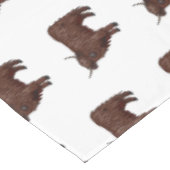 Hochland Cow Cartoon Tischdecke (Schrägansicht)