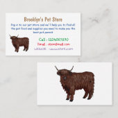 Hochland Cow Cartoon Visitenkarte (Vorne/Hinten)