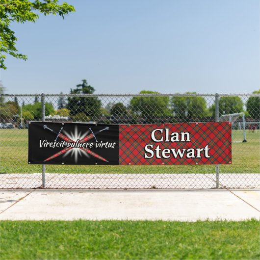 Hochland-Festival-Clan-Stewart-Zelt Banner (Insitu)