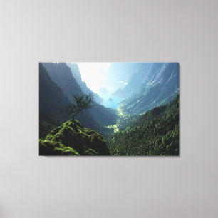 Hochland-Frühling eingewickelte Leinwand