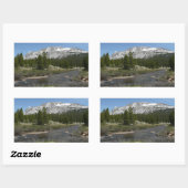 Hochland-Hochgebirge II bei Yosemite Rechteckiger Aufkleber (Blatt)