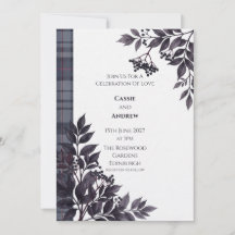 Hochland-Holunder und moderne Tartan-Hochzeit