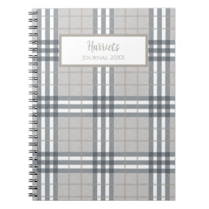 Hochland-Karo-Personalisiertes-Tagebuch-Notizbuch Notizblock