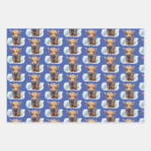 Hochland-Kuh-Abunga-Wrapping Paper - Blau Geschenkpapier Set (Vorderseite 3)