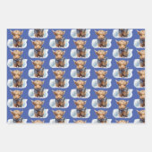 Hochland-Kuh-Abunga-Wrapping Paper - Blau Geschenkpapier Set (Vorderseite 2)