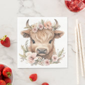 Hochland-Kuh-Blütenboho-Party-Servietten Serviette (Beispiel)