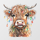 Hochland-Kuh-Fenster Fensteraufkleber (Blatt)