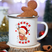 Hochland Kuh Festlicher Bauernhof Frohe Weihnachte Kaffeetasse