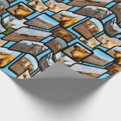 Hochland-Kuh-FotoCollage, Geschenkpapier (Ecke)