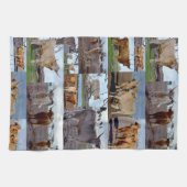 Hochland-Kuh-FotoCollage, Geschirrtuch (Horizontal)