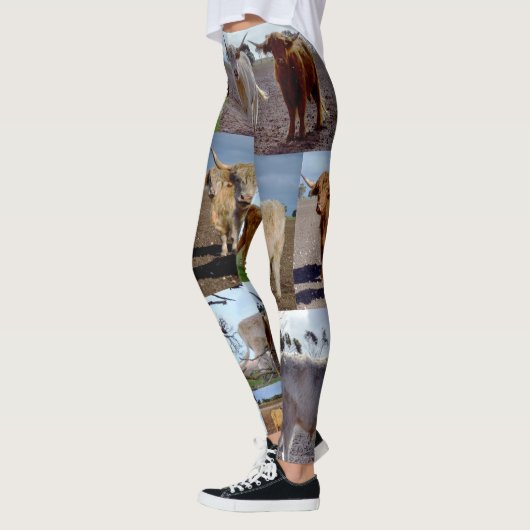 Hochland-Kuh-FotoCollage, Leggings (Links)