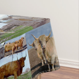 Hochland-Kuh-FotoCollage, Tischdecke