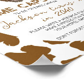 Hochland Kuh Geburtstag Zeit Kapsel Zeichen Poster (Ecke)